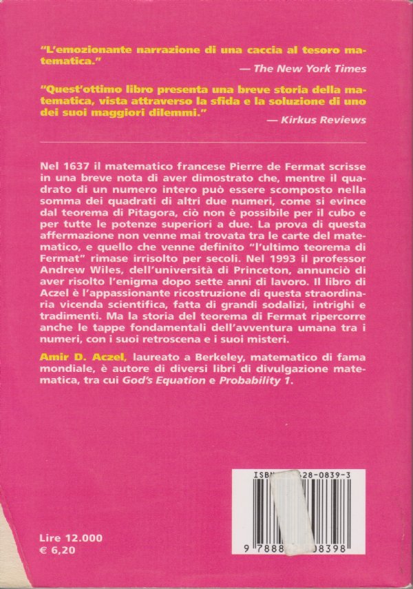 L’enigma di Fermat di Amir Aczel