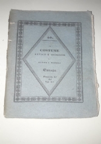 COSTUME antico e moderno di tutti i popoli EUROPA 43 fascicolo 2� volume 2� (Grecia) di 