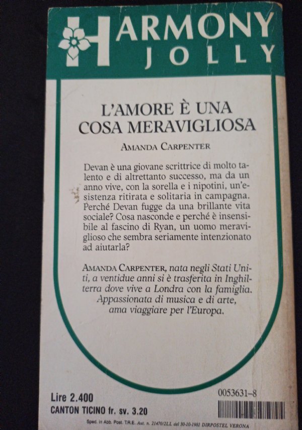 l’amore è una cosa meravigliosa di amanda carpenter
