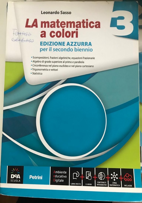 LA matematica a colori, ed.azzurra vol.4 + ebook, secondo biennio di 