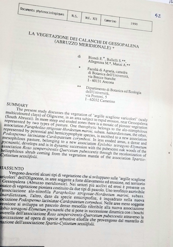 La vegetazione alofila della Sacca di Bellocchio (Adriatico Settentrionale) di 
