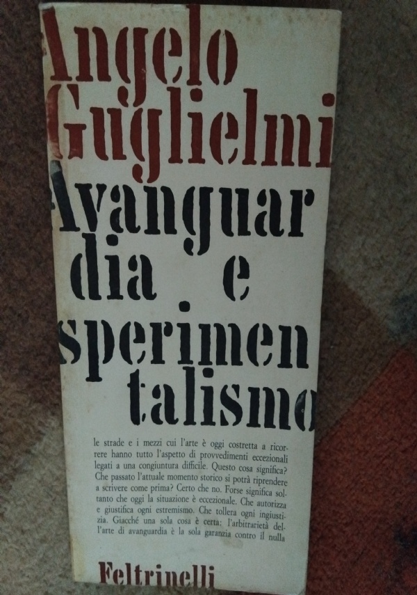 AVANGUARDIA E SPERIMENTALISMO di ANGELO GUGLIELMI
