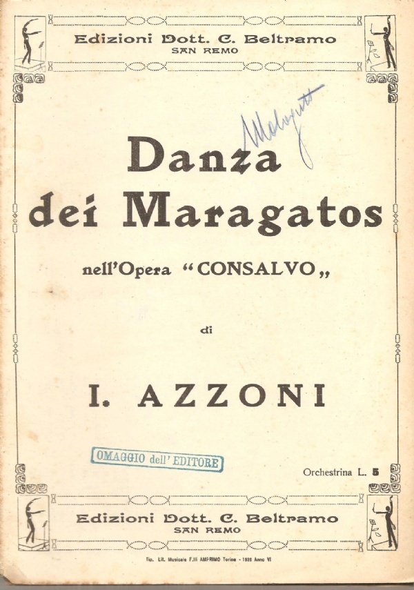 Pensiero funebre, Op. 174 (SPARTITI MUSICALI � ORCHESTRINA) di 