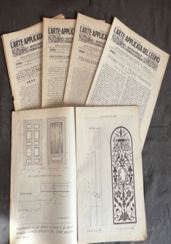 L’Arte applicata del legno, già L’Artigianato d’Italia, Rivista tecnico pratica. Vari numeri di Rivista