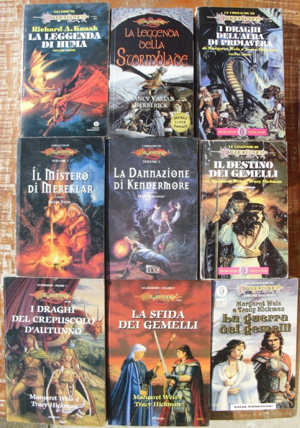 Lotto 3 libri fantasy Forgotten Realms La lama del cacciatore La leggenda di Drizzt: L�orda degli Orchi, Il cacciatore solitario, Le due spade PRIMA EDIZIONE SERIE COMPLETA di 