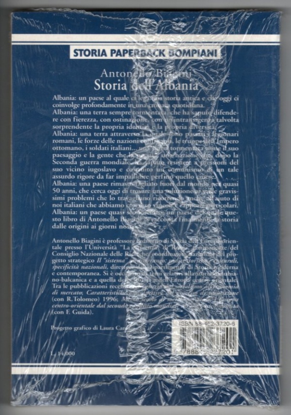 STORIA DELL’ALBANIA dalle origini ai giorni nostri — 9788845237201 — ✴️ NUOVO SIGILLATO ✴️ di Antonello Biagini