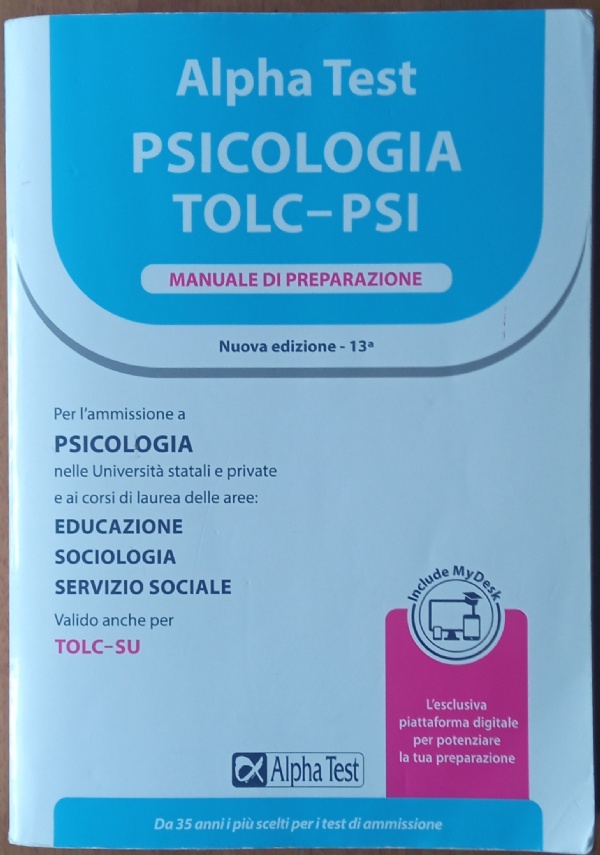 Psicologia TOLC-PSI  Esercizi commentati  Nuova edizione di 