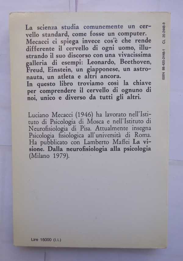 Identikit del cervello di Luciano Mecacci