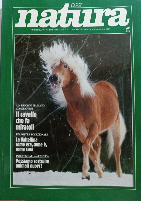 NATURA OGGI N. 11 - NOVEMBRE 1987 di -