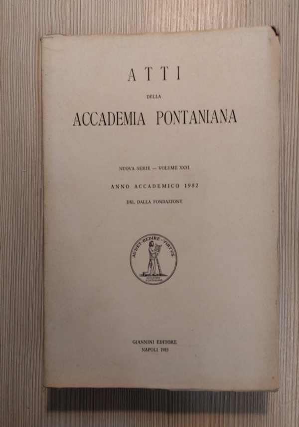 Atti della Accademia pontaniana volume XXXIX di 