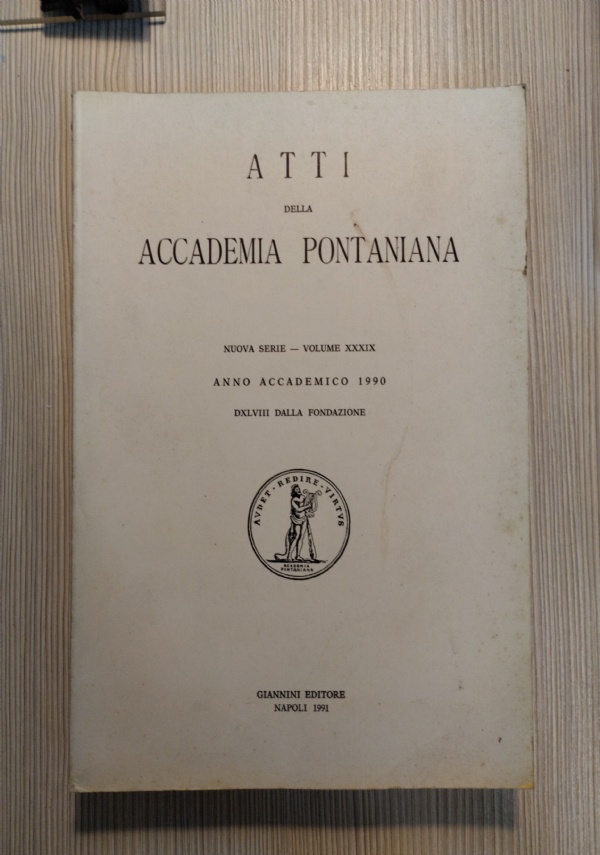Atti della Accademia Pontaniana vol XX di 