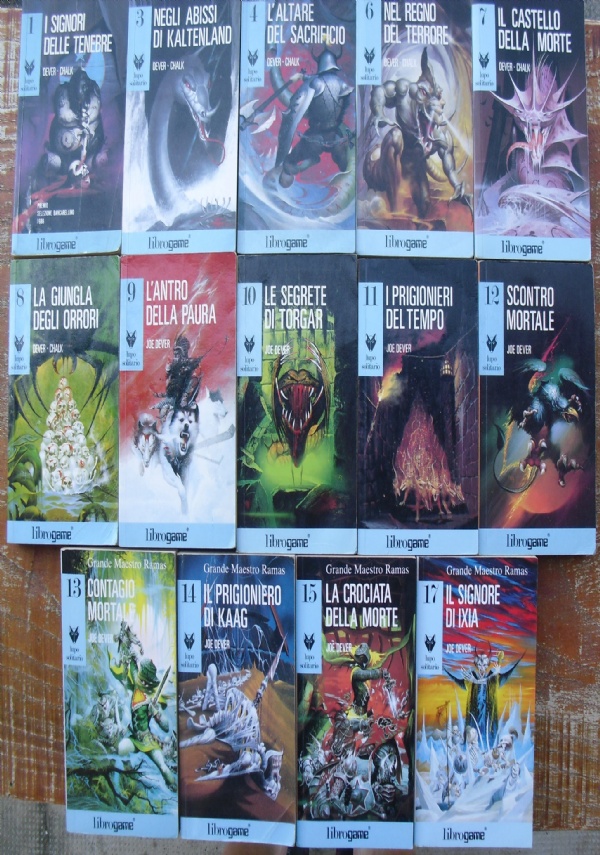 Lupo Solitario - Lotto 24 librogame libri game fantasy ragazzi Kai Ramas SECONDA EDIZIONE SERIE QUASI COMPLETA di 