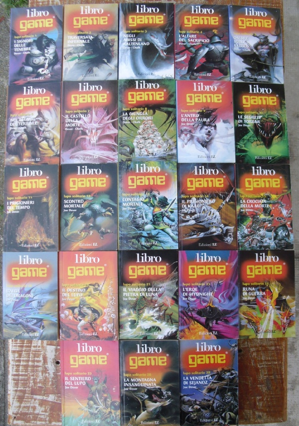 Lupo Solitario Lotto 24 librogame libri game fantasy ragazzi Ramas SERIE QUASI COMPLETA di 