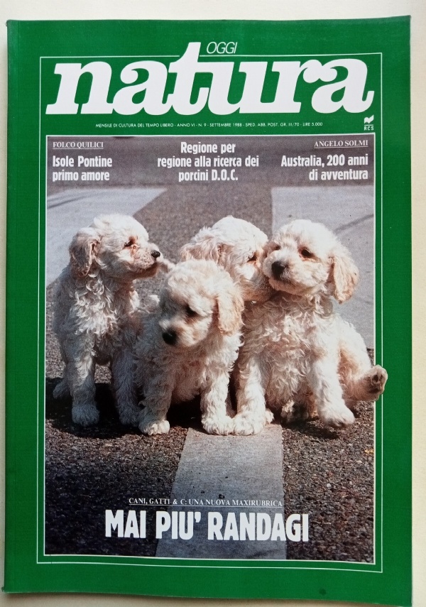 NATURA OGGI N. 9 - SETTEMBRE 1988 di -