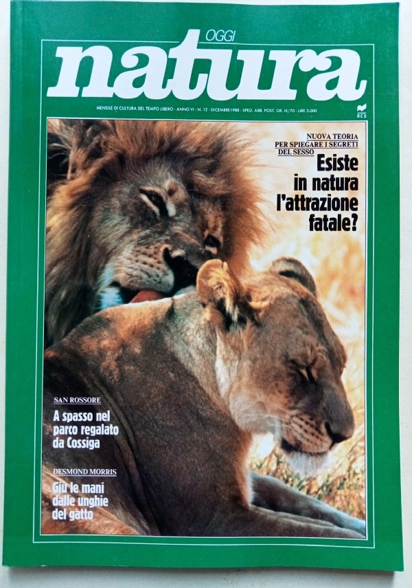 NATURA OGGI N. 12 - DICEMBRE 1988 di -