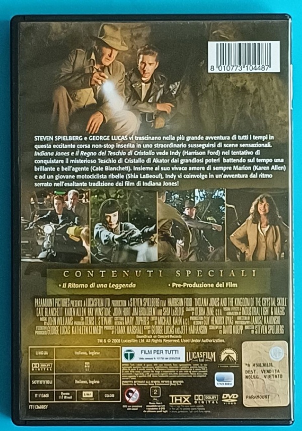 DVD Indiana Jones e il regno del teschio di cristallo di Harrison Ford (Attore), Kate Capshaw (Attore), Steven Spielberg (Regista)
