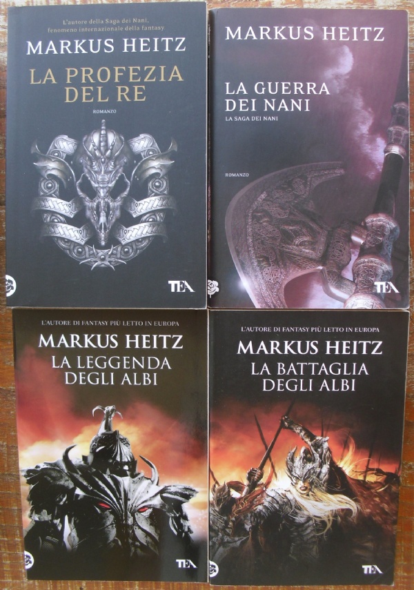 Lotto 4 libri fantasy Nani Albi: La profezia del Re, Le cinque stirpi, La leggenda degli Albi, Il cammino oscuro - La vendetta degli Albi SERIE NON COMPLETE di 