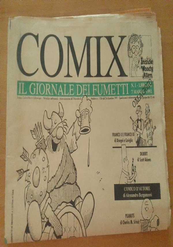 COMIX IL GIORNALE DEI FUMETTI N.1 di AA.VV.