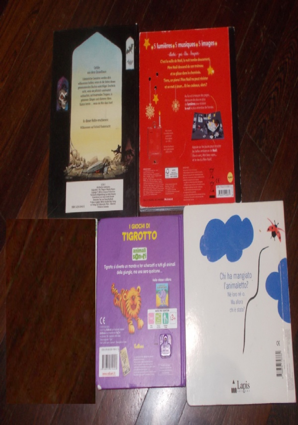 LOTTO 4 LIBRI PER BAMBINI N.3 TIGROTTO, GRUSELHAUS, ANIMALETTO, NOEL di VARI