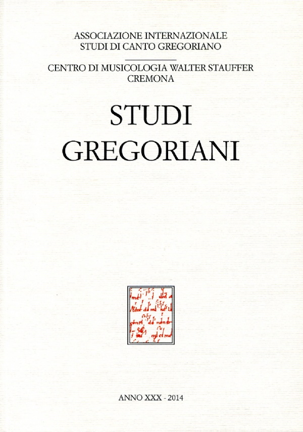 STUDI GREGORIANI - ANNO XXX - 2014 di AA.VV.