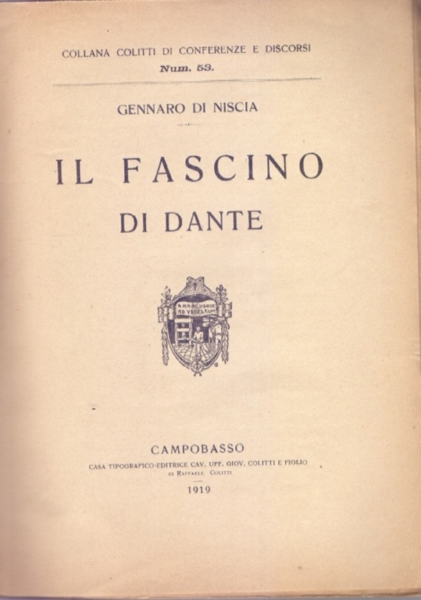 L&rsquo;amore di Dante per Pietra, Lettura di Piero Misciatelli di 