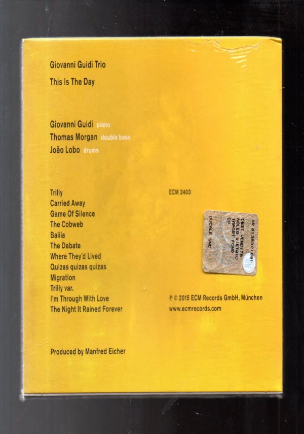 This is the Day cd di Giovanni Guidi Trio