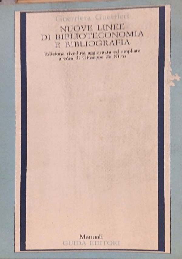 GUIDA ALLA BIBLIOTECONOMIA di 