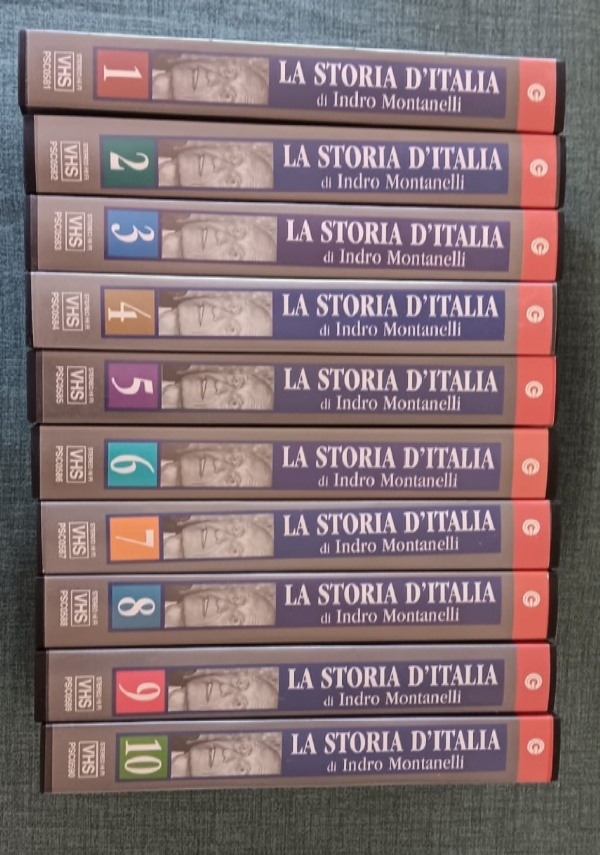 LA STORIA D�ITALIA DI INDRO MONTANELLI - OPERA COMPLETA IN 10 VHS di A CURA DI MARIO CERVI CON ALAIN ELKANN