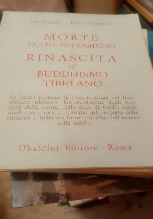 MORTE STATO INTERMEDIO E RINASCITA NEL BUDDHISMO TIBETANO di RINPOCE/HOPKINS