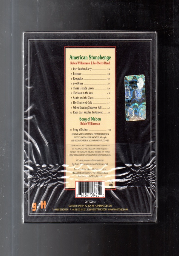 American Stonehenge cd di Robin Williamson & his Merry Band