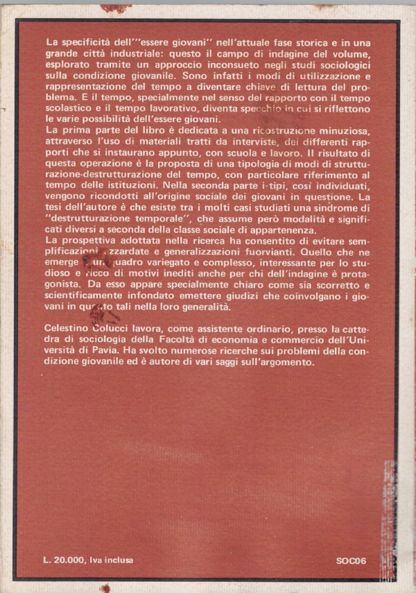 Giovani¸ istituzioni e temporalità di Celestino Colucci